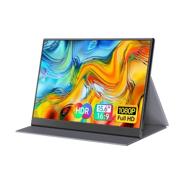 15.6inch Portable Monitor,1080P USB-C HDMI Second External Monitor for Laptop,PC,Mac Phone,PS,Xbox,Swich,IP S Ultra-Thin